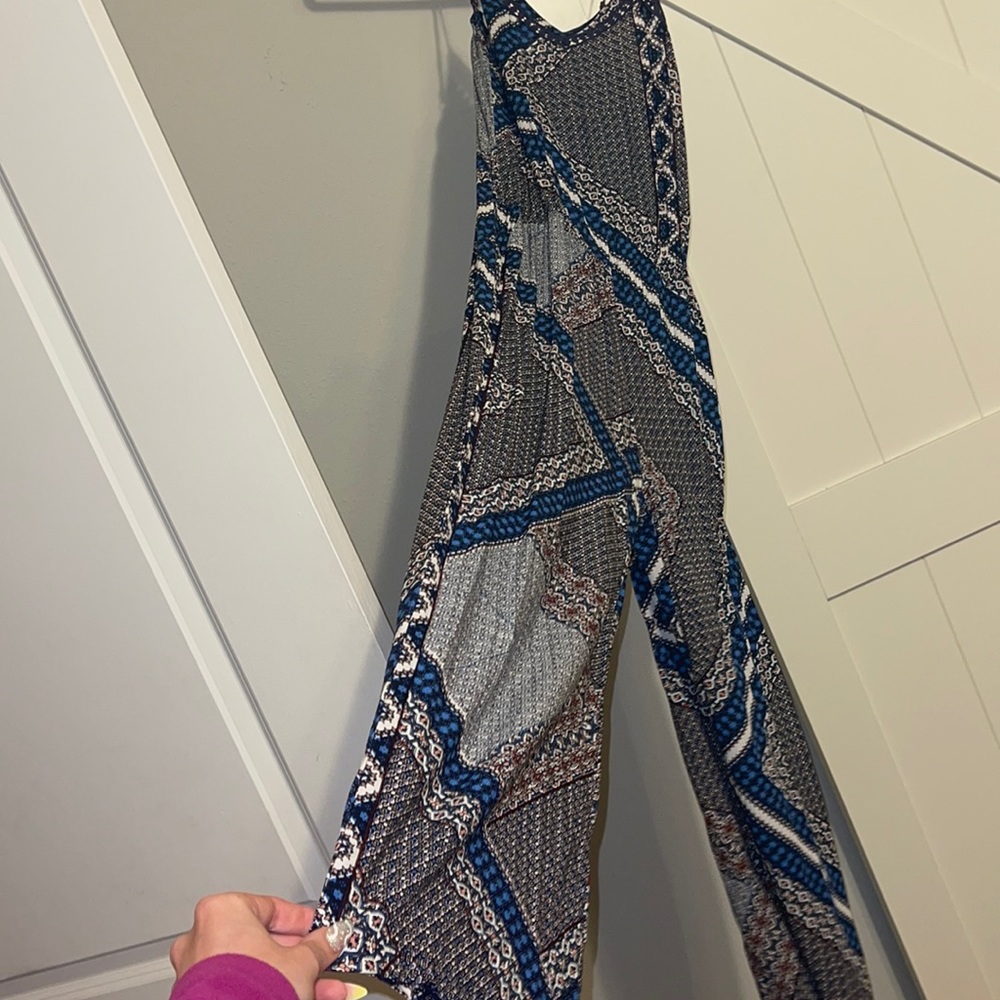 Multi blue print jump suit from boutique!